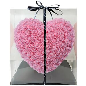 S DEPOT® virágkompozíció, különleges alkalmakra, szív alakú, műrózsából, rózsaszín