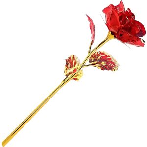 S DEPOT® műrózsa, különleges alkalmakra és felejthetetlen gesztusokra, többszínű LED telepítéssel, piros