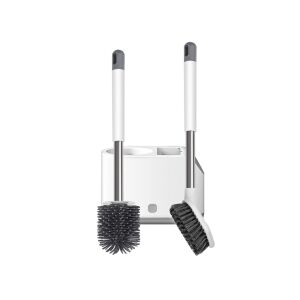 Szilikon WC kefe szett szilikon és nylon kefével - WC kefe & tartó