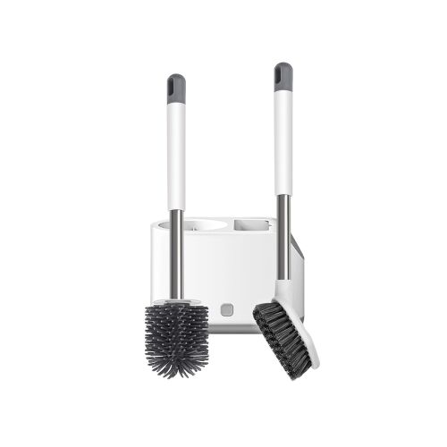 Szilikon WC kefe szett szilikon és nylon kefével