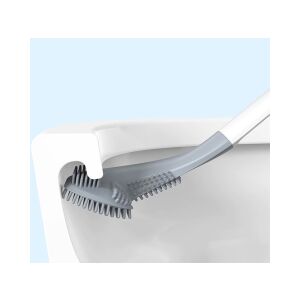 Szilikon WC kefe - rugalmas szilikon WC kefe a perem alatt tisztít - WC kefe & tartó