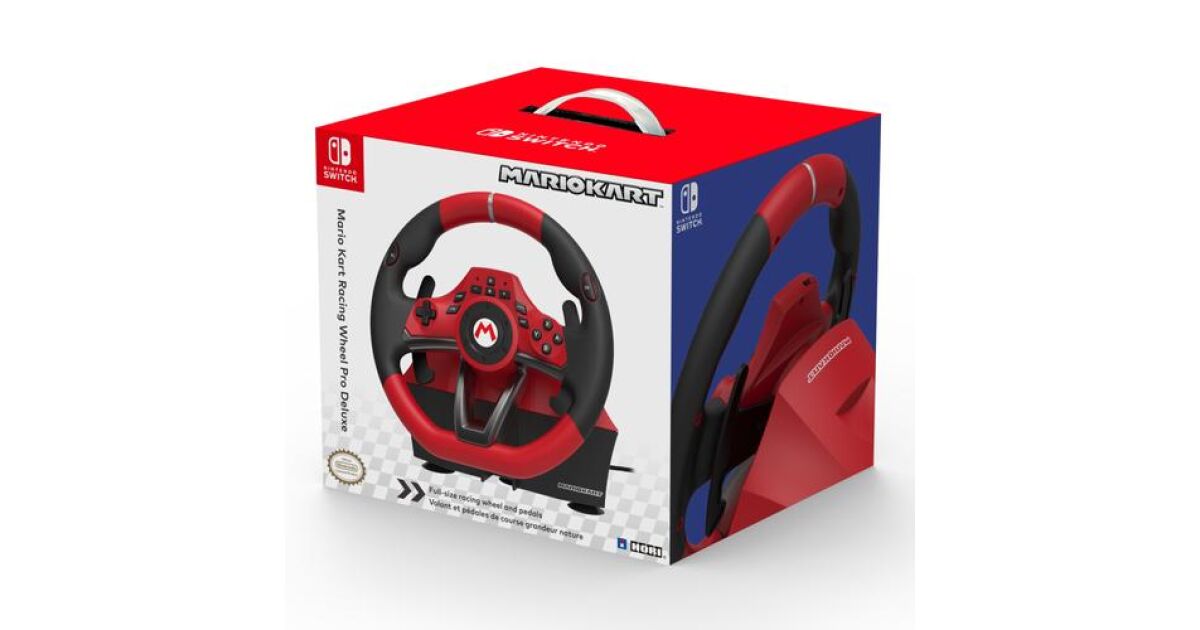 Hori Racing Wheel Pro Deluxe, Mario Kart Edition for Nintendo Switch ...