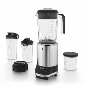 Blender multifunctional WMF Kult Pro Blender de inalta performanta, 30.000 rpm, aparat de smoothie, blender, functie de zdrobire a ghetii, 4 vase de blender cu inchidere la pachet 121166779 - WMF