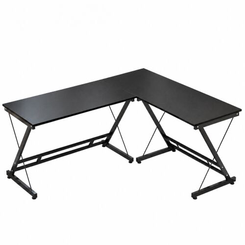 Fodym Sarokasztal, gamer asztal, nagy modern, 120x48x74cm, fekete