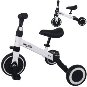 Pepita Foxy 3в1 Convertible Jogging Bike с подвижни педали и регулируеми колела #бяло-черно