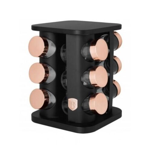 Berlinger Haus Black Rose Въртящ се органайзер за подправки, 13 части