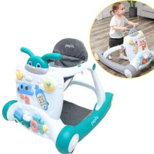 Multifunkčné interaktívne chodítko a pomôcka na chodenie 3v1 Pepita Bunny tyrkysovo-biela 136782355 - Bábätká & Batoľatá