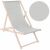 Dechland light grey wooden sun lounger with color swatch.