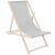Dechland light grey wooden sun lounger.