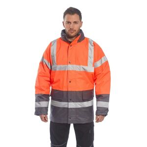 Portwest-S467 Traffic HiVis kéttónusú védőkabát XL szürke és narancssárga 121727227 - Láthatósági ruházat