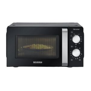 Severin mikrohullámú sütő, 17 literes űrtartalom, 24,5 cm-es forgótányér, 9 teljesítményfokozat, leolvasztás funkció, időzítő, hangjelzés, belső világítás