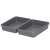 2 large grey drawer organizers, 23.5 x 16 x 4.5 cm