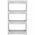 Front view of Springos 4-Tier Gray Mobile Shelving Unit
