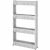 Springos 4-Tier Gray Mobile Shelving Unit for Bathroom or Kitchen