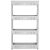 Full front view of Springos 4-Tier Gray Mobile Shelving Unit
