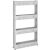 Springos 4-Tier Gray Mobile Shelving Unit for narrow spaces