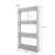 Springos 4-tier grey mobile storage shelf, dimensions