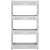 Springos 4-tier grey mobile storage shelf, front view