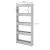 Bathroom mobile rack, 5 shelf bathroom rack, grey 40939776