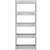 Springos 5-tier grey rolling storage shelf