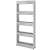 Springos 5-tier grey rolling storage shelf