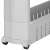 Close-up of the wheels on the Springos 5-tier grey rolling storage shelf