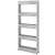 Springos 5-tier grey rolling storage shelf