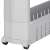 Close-up of the wheels on the Springos 5-tier grey rolling storage shelf