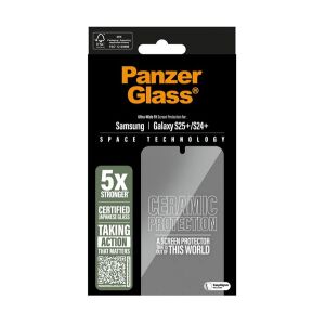 PANZERGLASS CERAMIC képernyővédő üveg (3D, ütésállóság, 9H) ÁTLÁTSZÓ Samsung Galaxy S25 Plus (SM-S936)