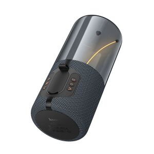 Szögletes nézet a HOCO BS64 kék Bluetooth hangszóróról vezérlőkkel - Hoco
