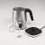 G3Ferrari G10146 Automatic Milk Frother, disassembled, stainless steel, black base