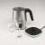 G3Ferrari G10146 Automatic Milk Frother, disassembled, stainless steel, black base
