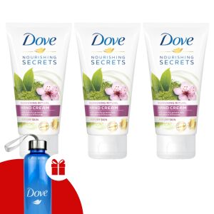 Krém na ruky Dove Nourishing Secrets Awakening Ritual 3x75ml + darčeková fľaša Dove