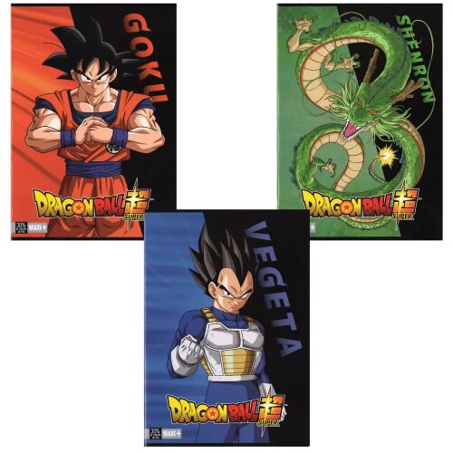 Poznámkový blok A4 Dragon Ball, 40 listov, sortiment, 3 druhy 121444137