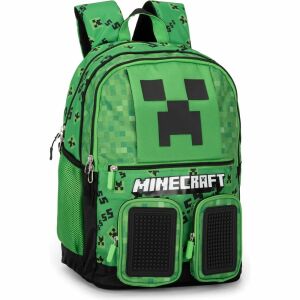 Rucsac Minecraft Creeper Pixel - Ghiozdan Verde - Minecraft