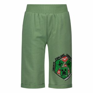 Pantaloni sport scurti Minecraft Create Explore Survive, 152 cm, 12 ani, Verde