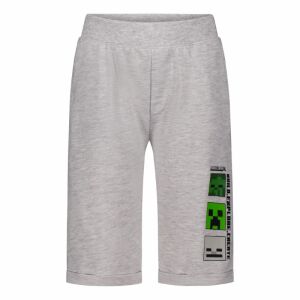 Pantaloni sport scurti Minecraft Build Explore Create, 140 cm, 10 ani, Gri