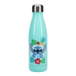 Stitch Wasserflasche, 460ml, Disney Lilo & Stitch, Türkis Edelstahl - Paladone