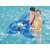 Kids playing with Bestway inflatable dolphin, blue, pool float