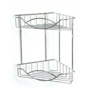 AWD Fürdőszobai Sarokpolc - 2 Polcos - Fém - 31x31x20cm