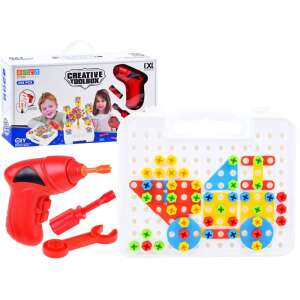 Jakomisiada Cutie de scule Creative 268 de piese Set de construcție cu șurubelniță, Jucărie de construcție din plastic colorat pentru copii - Nonbrand Jocuri si jucarii creative