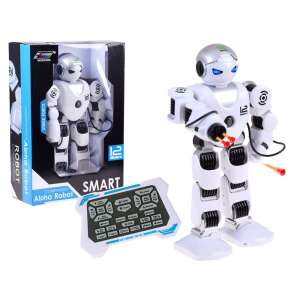 Interaktív robot távirányítóval, Jokomisiada, LED, +3 év, fehér/fekete 40950066 Interaktív gyerek játékok - Robot