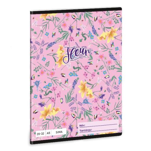 Fleur: Bilježnica s cvjetnim uzorkom - A5 122965410
