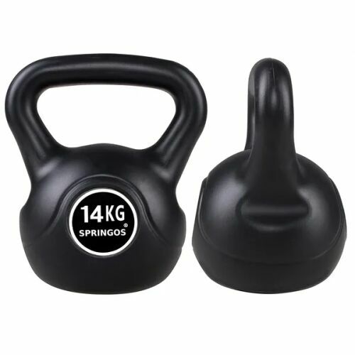 Springos 14kg Kettlebell - Front and Side View