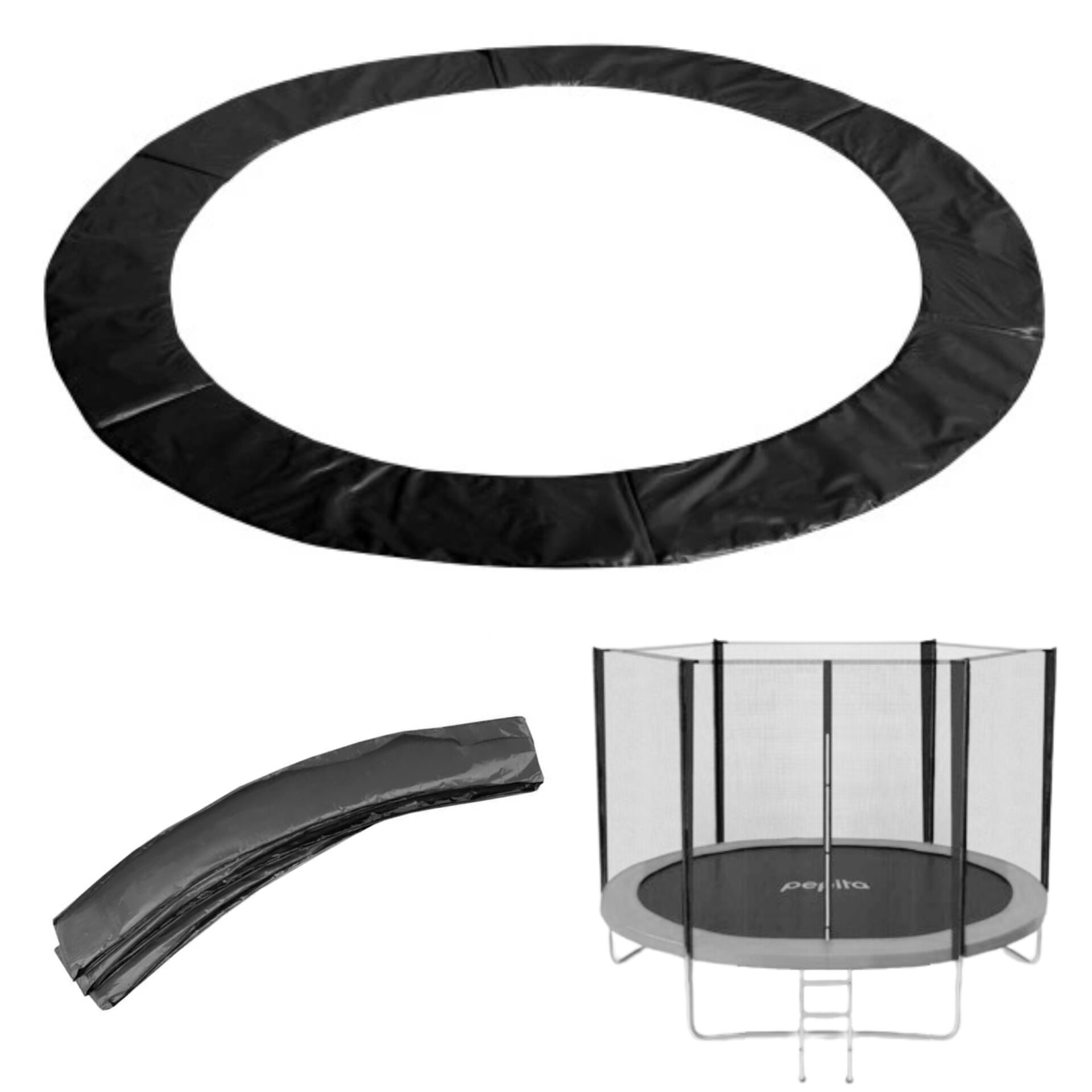 E-shop Univerzálny chránič kopov na trampolíne 183cm - čierny