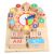 Wooden Clock Toy with Movable Hands and Weather Blocks for Kids