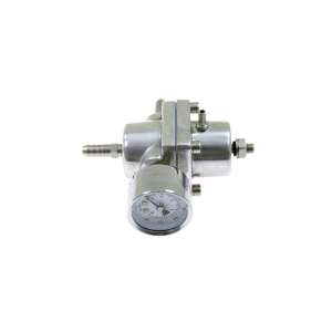Fuel pressure regulator FPR01 silver with gauge - TurboWorks