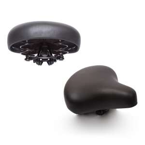 Saddle with spring wide black