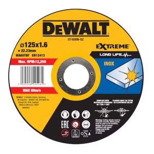 DeWalt Vágókorong 125X1.6mm Inox DT43906-QZ 121501387 - Dewalt