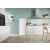 Candy CLH3S514EW White Refrigerator in Modern Kitchen Setting